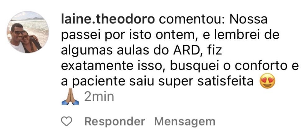 Depoimento de aluno